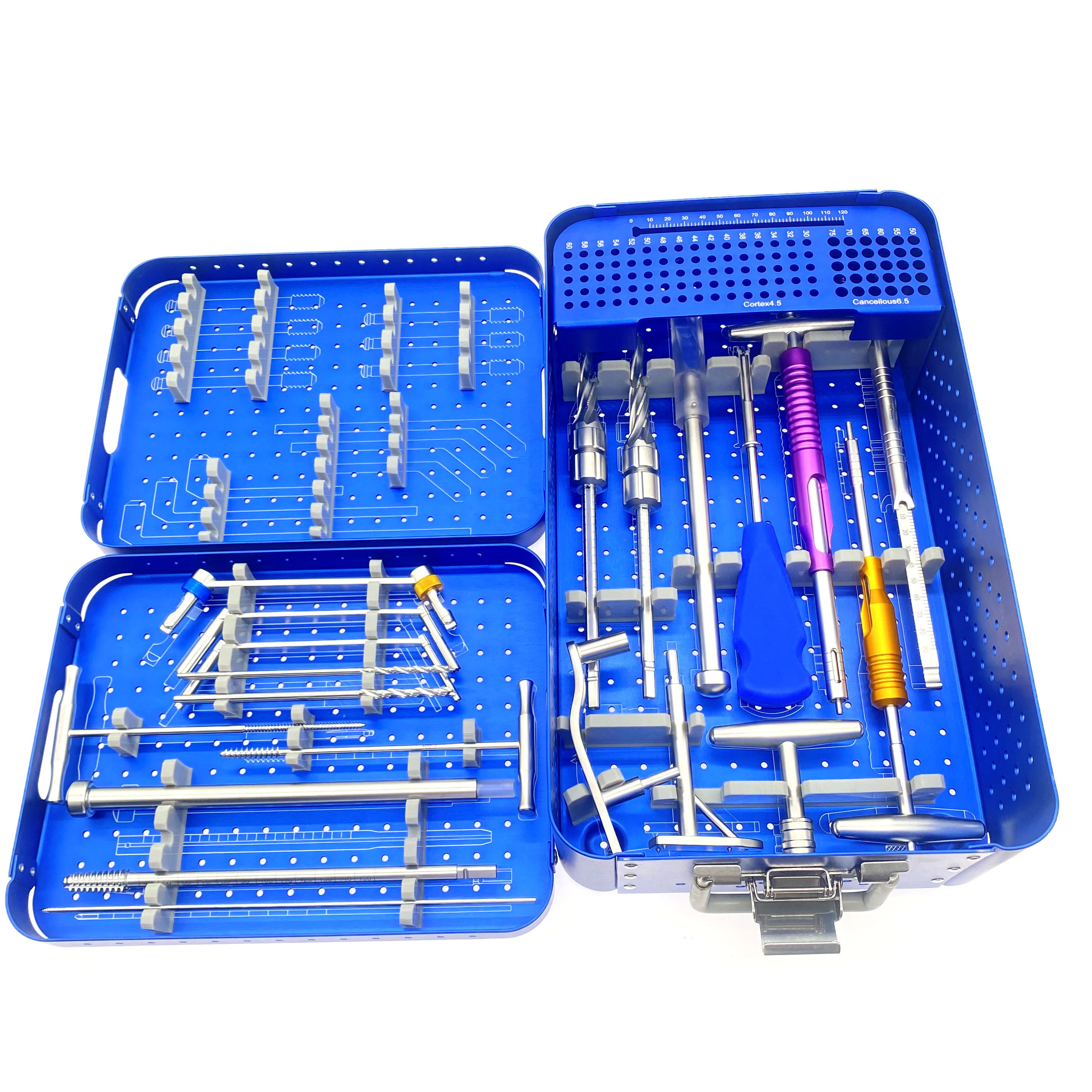 Bone Surgery DHS & DCS Plates Instrument Kit   Set Trauma Surgical Locking Plate Orthopedic Instruments