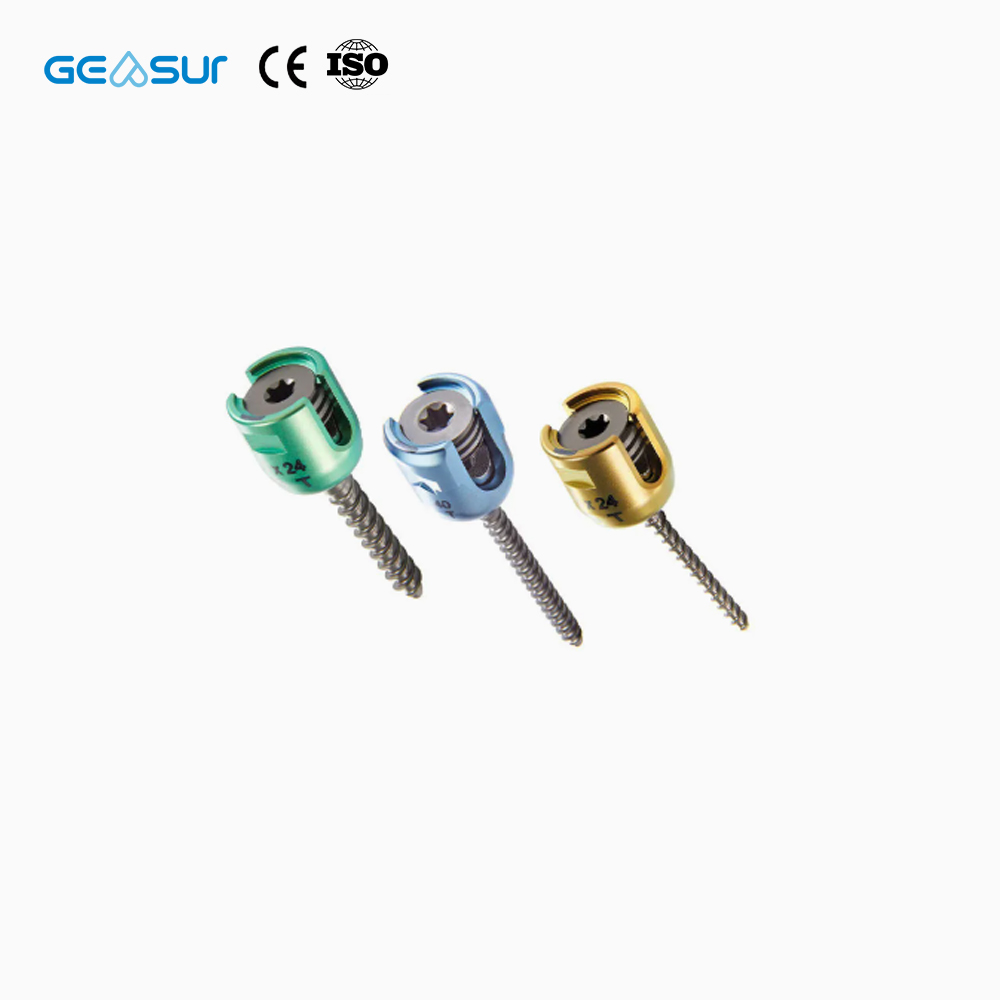 Geasure CE & ISO Certified Titanium Spinal Fixation Pedicle Screw-Class III Orthopedic Implant with 1 Year Warranty Made China