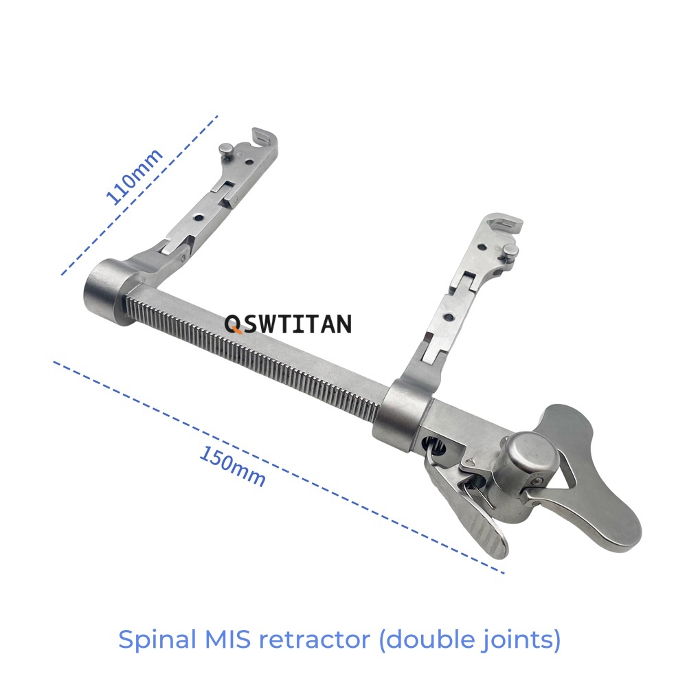 QSWTITAN Cervical Retractor Spine Cervical Retractor Set With Sterilization Case Orthopedic Instruments Autoclaveable