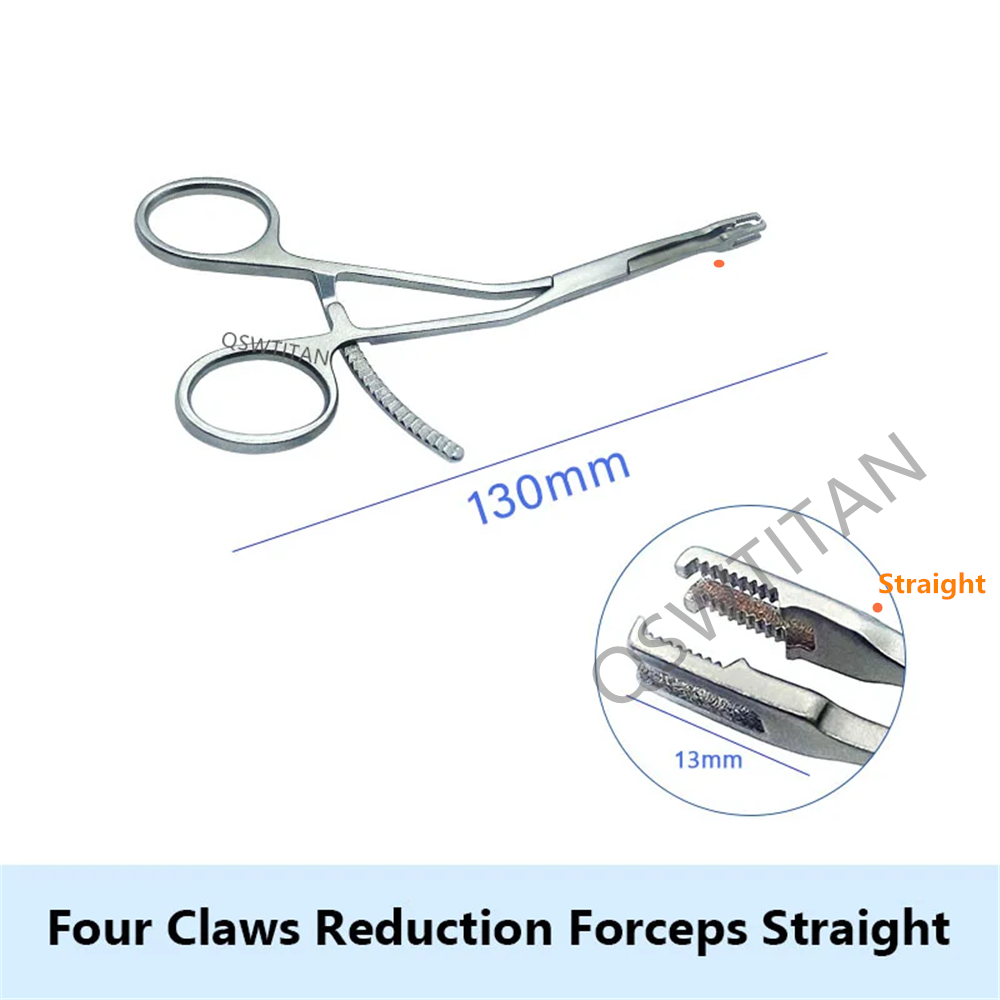 Straight type bone plate forceps