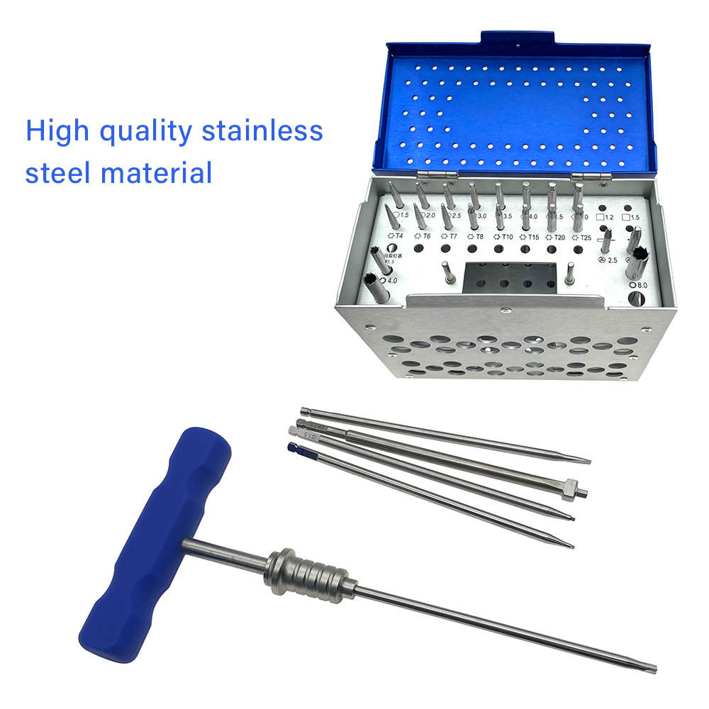 Orthopedic Internal Fixation AO Removal Instrument Kit Broken Nail Removal Set 28pcs Orthopedic Instrument