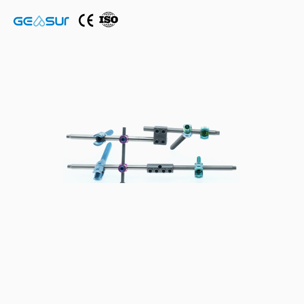 Geasure Titanium Spinal Fixation System-Pedicle Screw Orthopedic Implant for Spine Surgery Class III 1 Year Warranty Made
