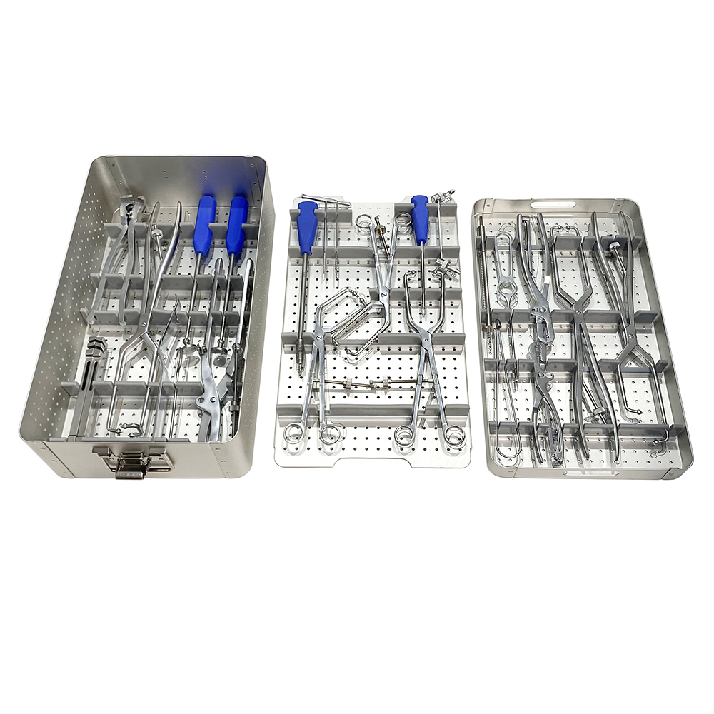 Orthopedic Set Pelvic Reconstruction Plate Instrument Set with Sterilization Box Orthopedic Surgical Instruments