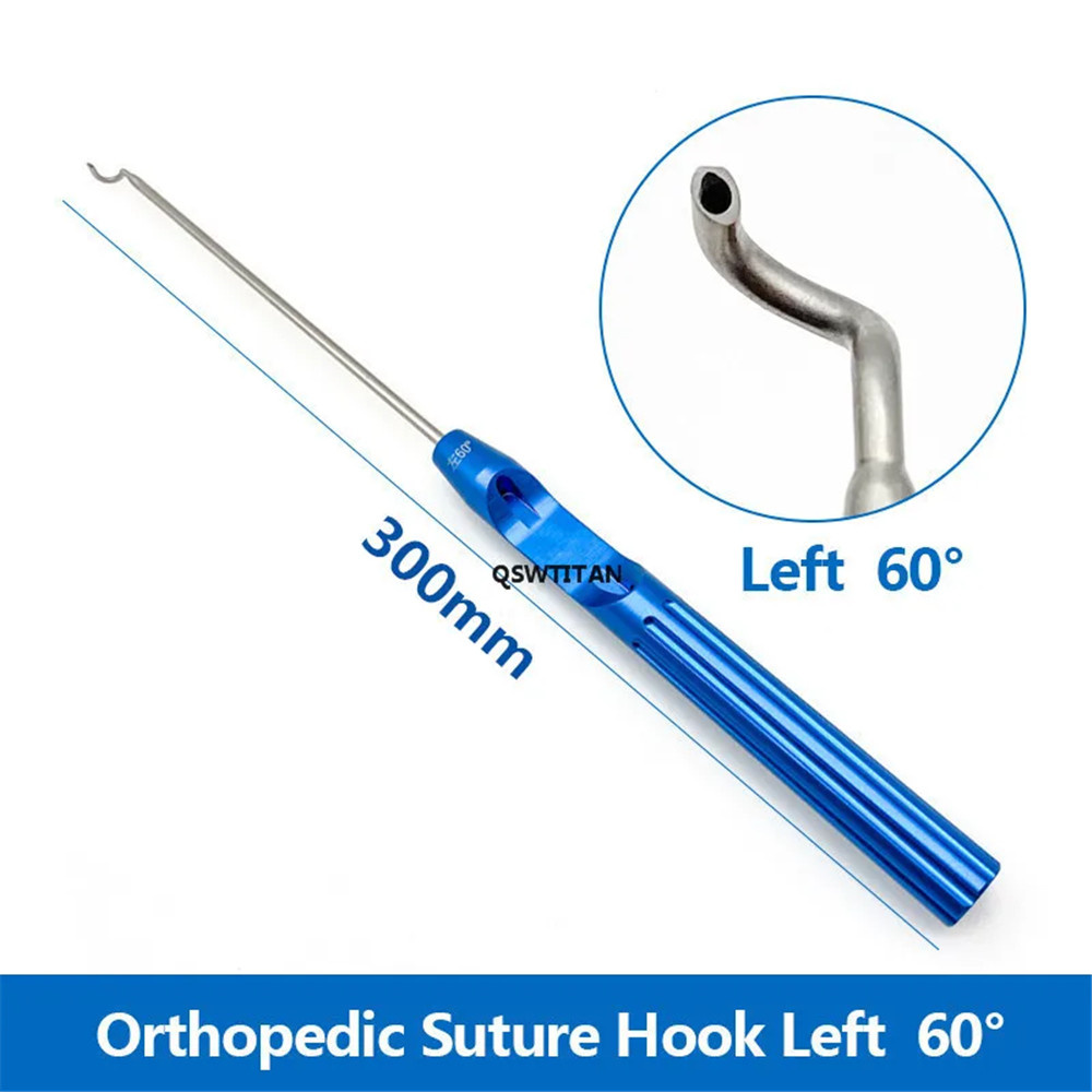 Left 60° Orthopedic Rotator Cuff Suture Hook