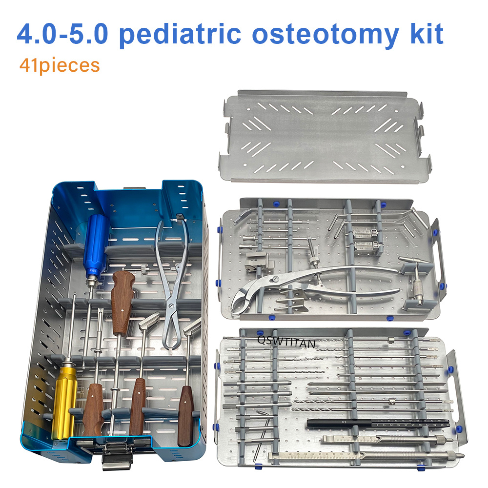 Orthopedic Instruments Locking Plate Instrument Kit for 4.0/5.0 Paediatrics Osteotomy Instrument Kit