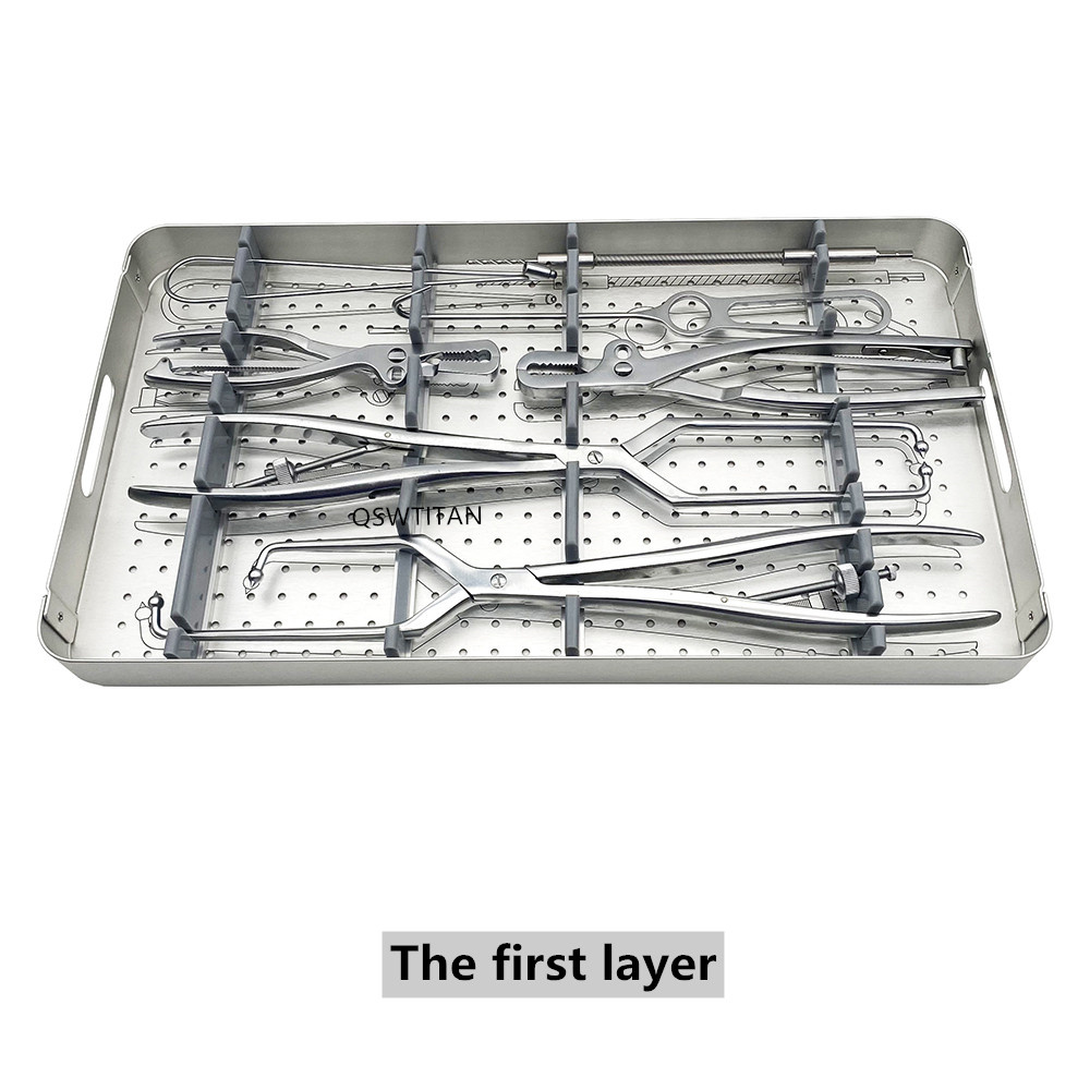 Orthopedic Set Pelvic Reconstruction Plate Instrument Set with Sterilization Box Orthopedic Surgical Instruments