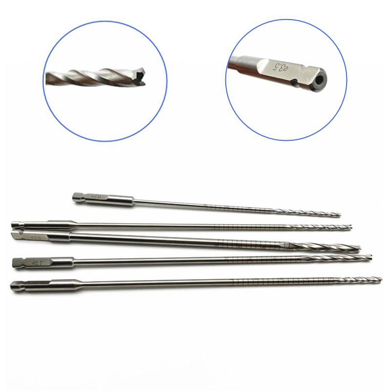 1PCS AO Drill Bits Cannulated Drill Bits Stainless Steel Hollow Drill Bits Veterinary Orthopedics Instruments
