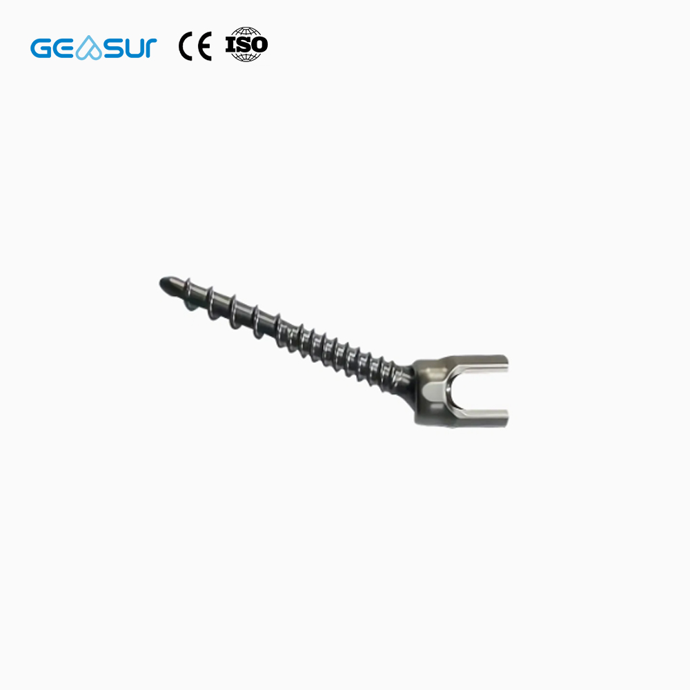 Geasure CE ISO Certified Class III Titanium Mono Axial Screw-Lumbar Spine Trauma Fixation Implant for Orthopedic Surgery 1 Year