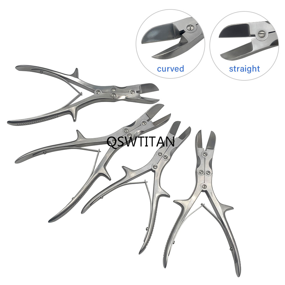 Medical Orthopedics Double Joint Bone Scissors Straight Curved Bone Cutter Scissors Orthopedics Surgery Instruments 1pcs
