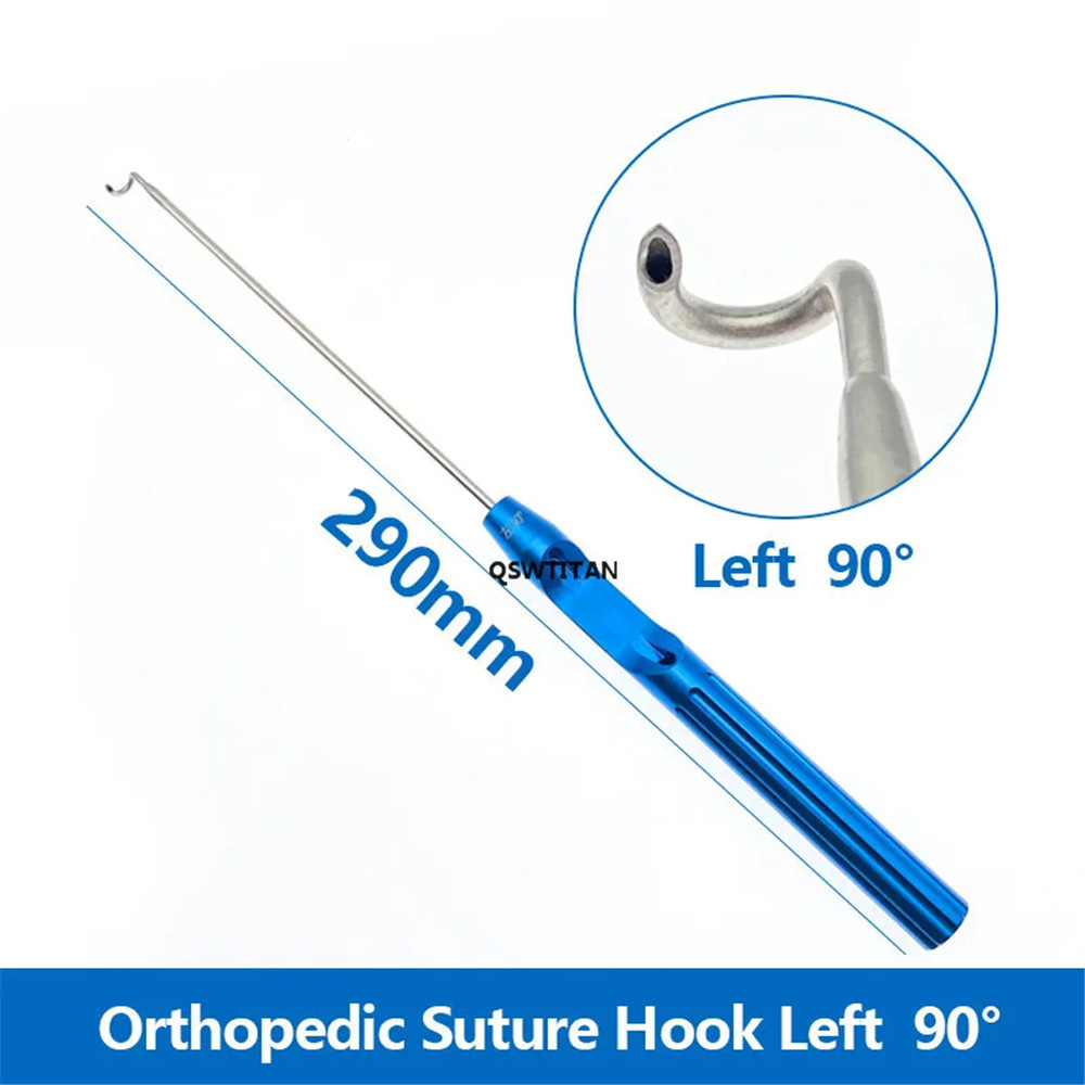Left 90° Orthopedic Rotator Cuff Suture Hook
