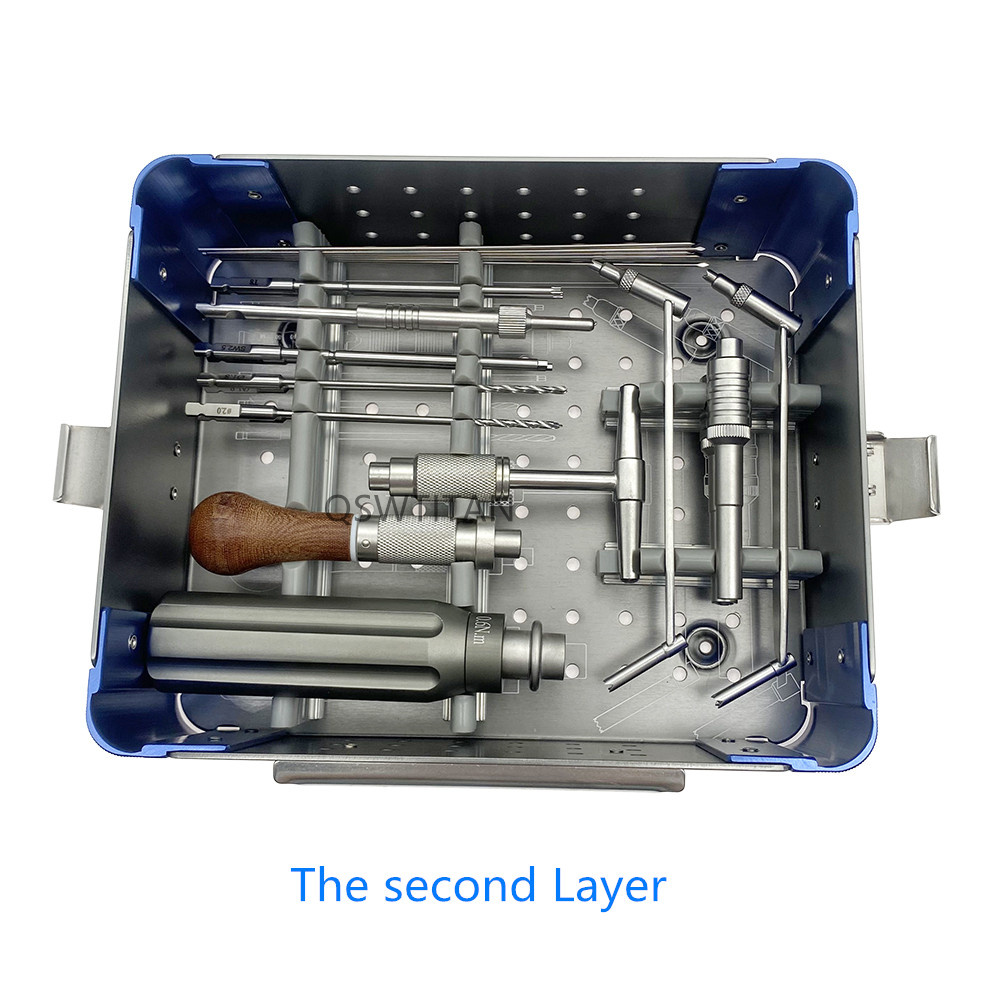 Orthopedic Surgical Instrument 1.5mm 2.0mm Micro Finger Palm Bone Locking Plate Trauma Surgery Instrument Set Stainless Steel