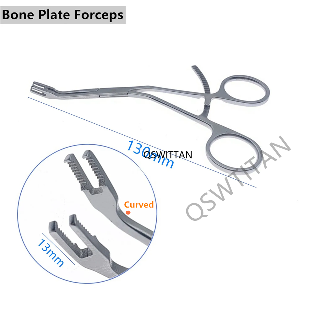 Curved type bone plate forceps