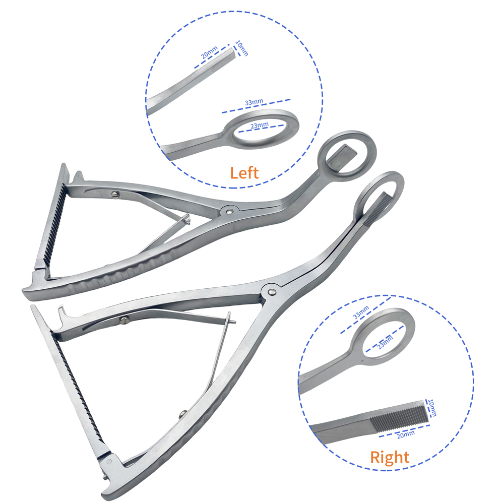 QSWTITAN Knee Raiser Hip Retractor Shoulder Joint Retractor Forceps Left/Right Orthopedic Instruments Autoclaveable