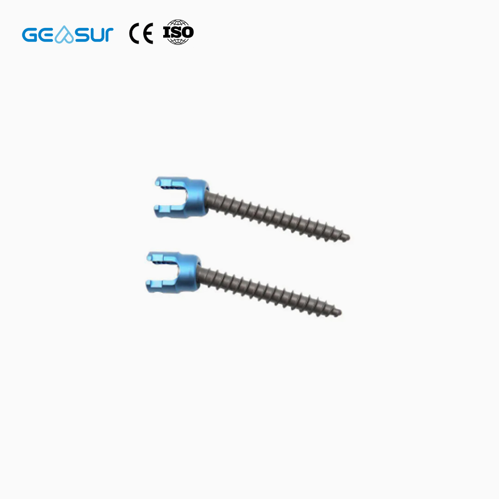 Geasure Titanium Spinal Fixation System-Pedicle Screw Orthopedic Implant for Spine Surgery Class III 1 Year Warranty Made