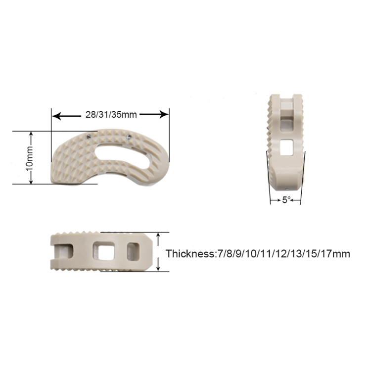 Geasure Orthopedic Surgical Implants Spine System TLIF Cage Titanium Alloy Class III 1 Year Warranty