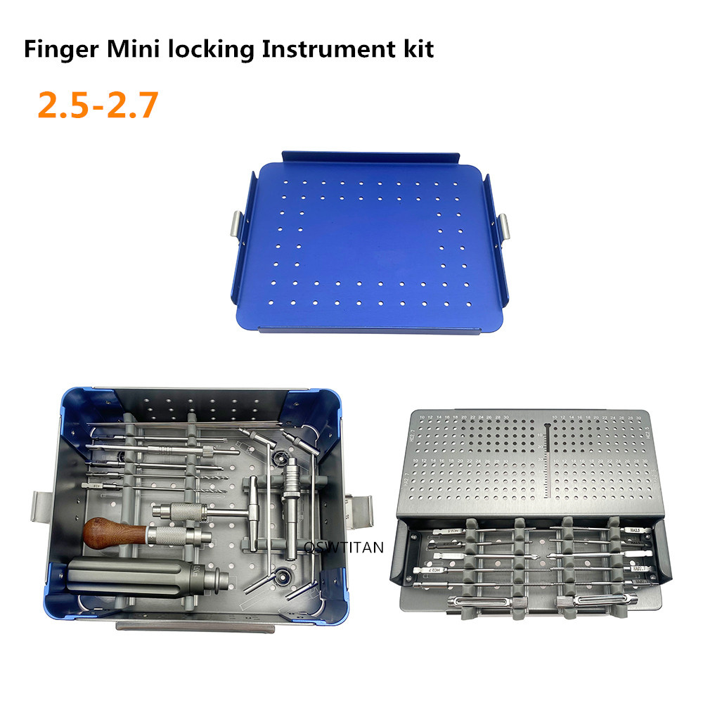 1.5mm 2.0mm Finger Palm Bone Trauma Locking Plate 2.5-2.7mm Instrument Set Orthopedic Instrument Set