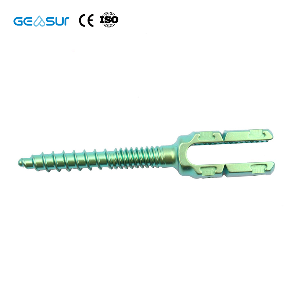 Geasure Mono-Axial Pedicle Screw (Dual Thread) Surgical Instrument Posterior Spinal Titanium Alloy 5.5 Fixation System Class III