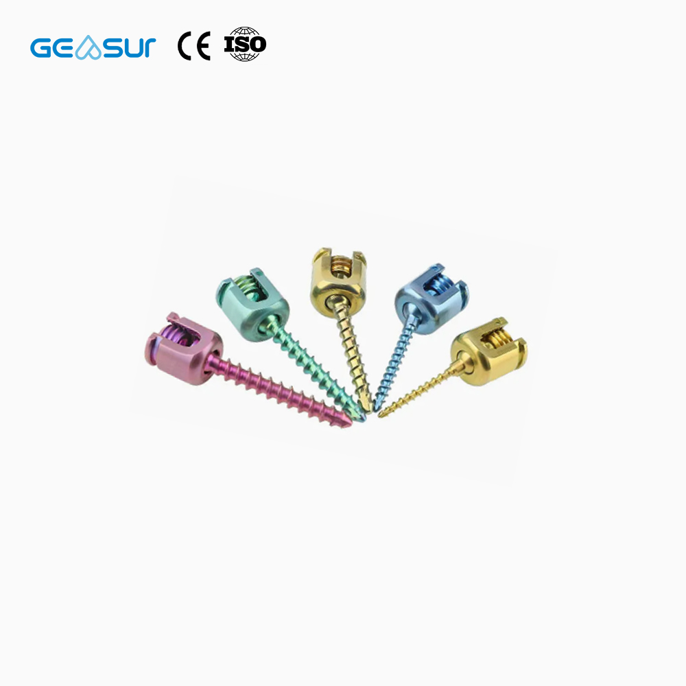 Geasure CE & ISO Certified Titanium Spinal Fixation Pedicle Screw-Class III Orthopedic Implant with 1 Year Warranty Made China