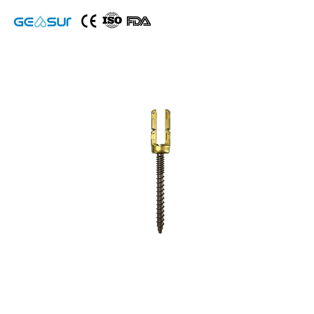 Polyaxial Pedicle Titanium Screw Implant Hospital Spine Interventional Material Class III Geasure Brand 1 Year Warranty