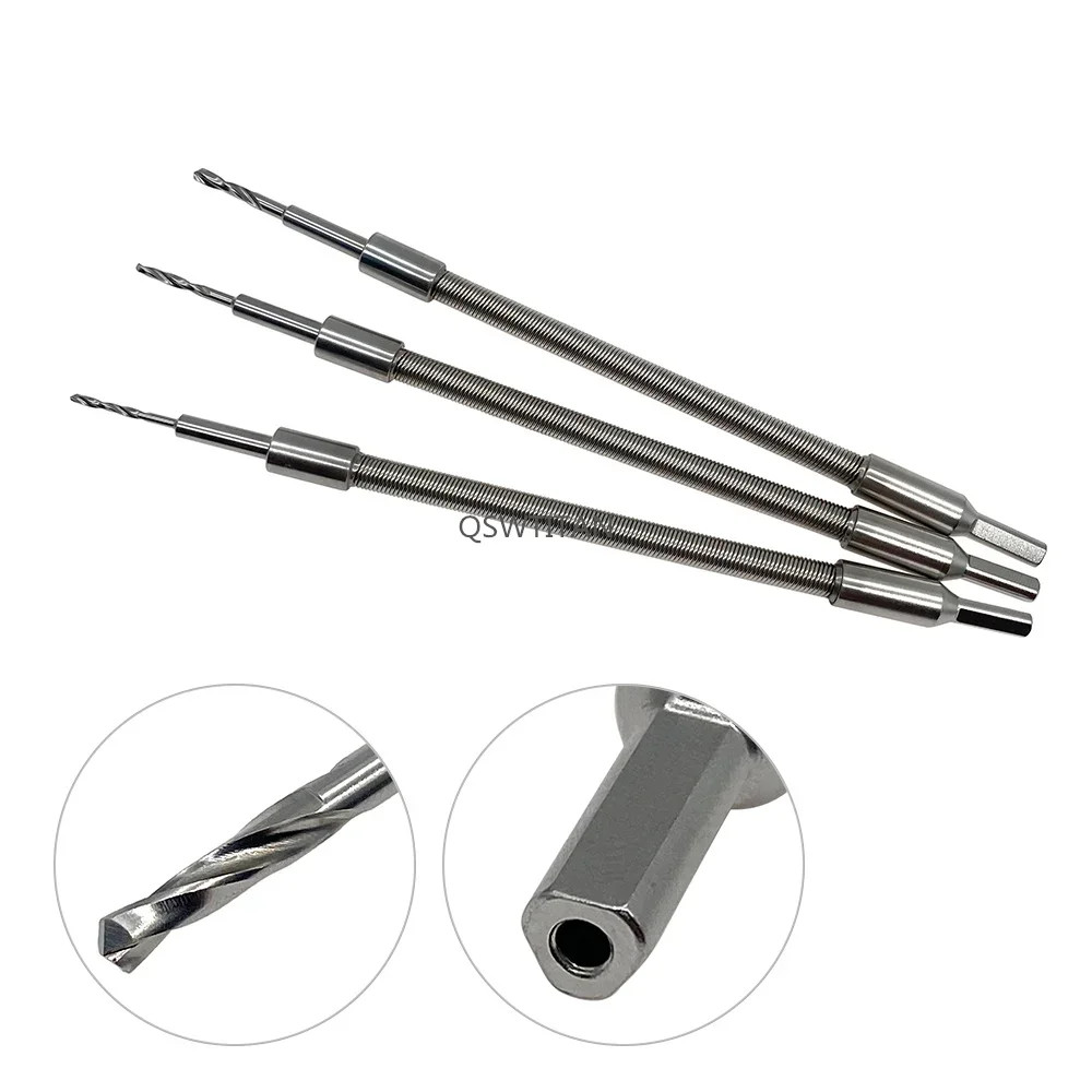 Stainless Steel 2.0  2.5  3.2mm Soft Drill 195mm Long Bone Drill Bits Soft Orthopedics Surgical Instruments 1pc