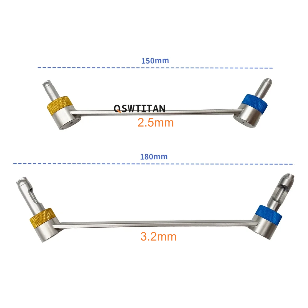 QSWTITAN  Universal Drill Guide Double Drill Sleeves 2.5mm/3.2mm Double Ended Veterinary Orthopedic Instrument
