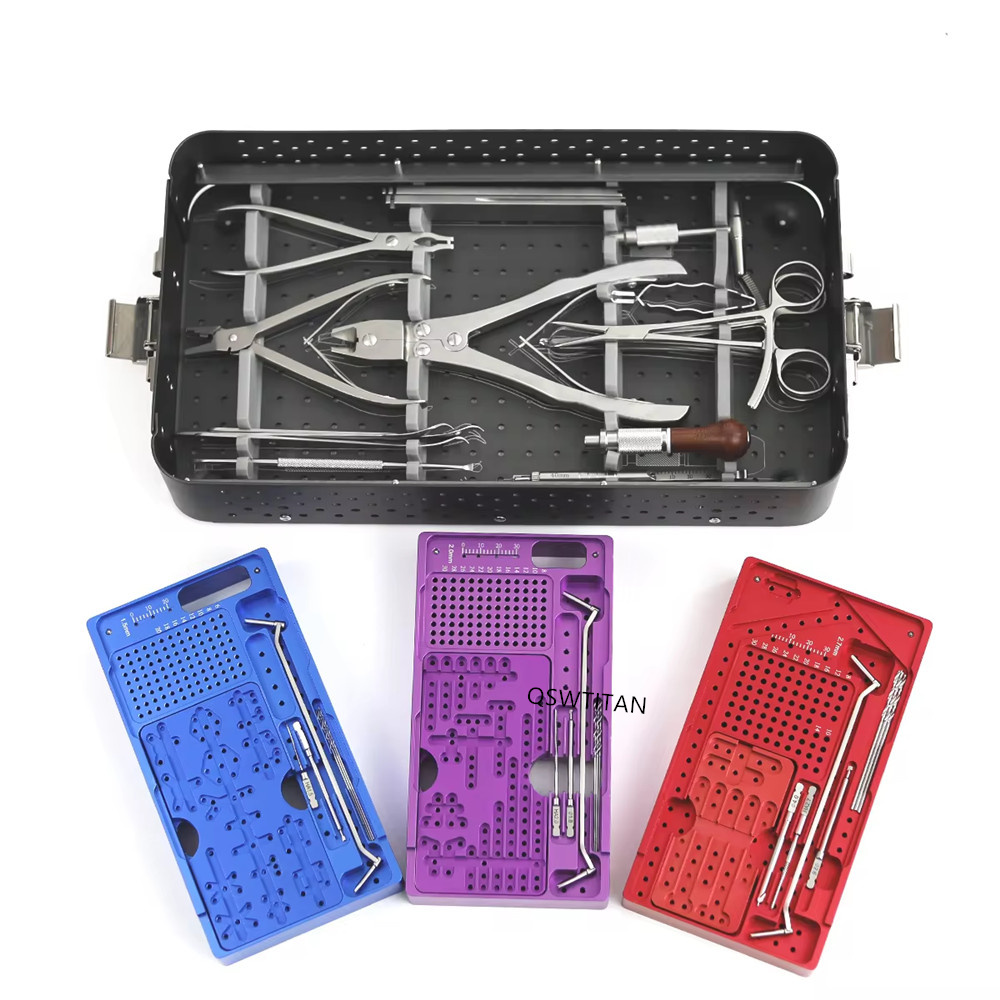 Orthopedic Surgical Instrument Plate and Screw Implant Mini Fragment Titanium Locking Plate Set For Finger Palm Bone Trauma