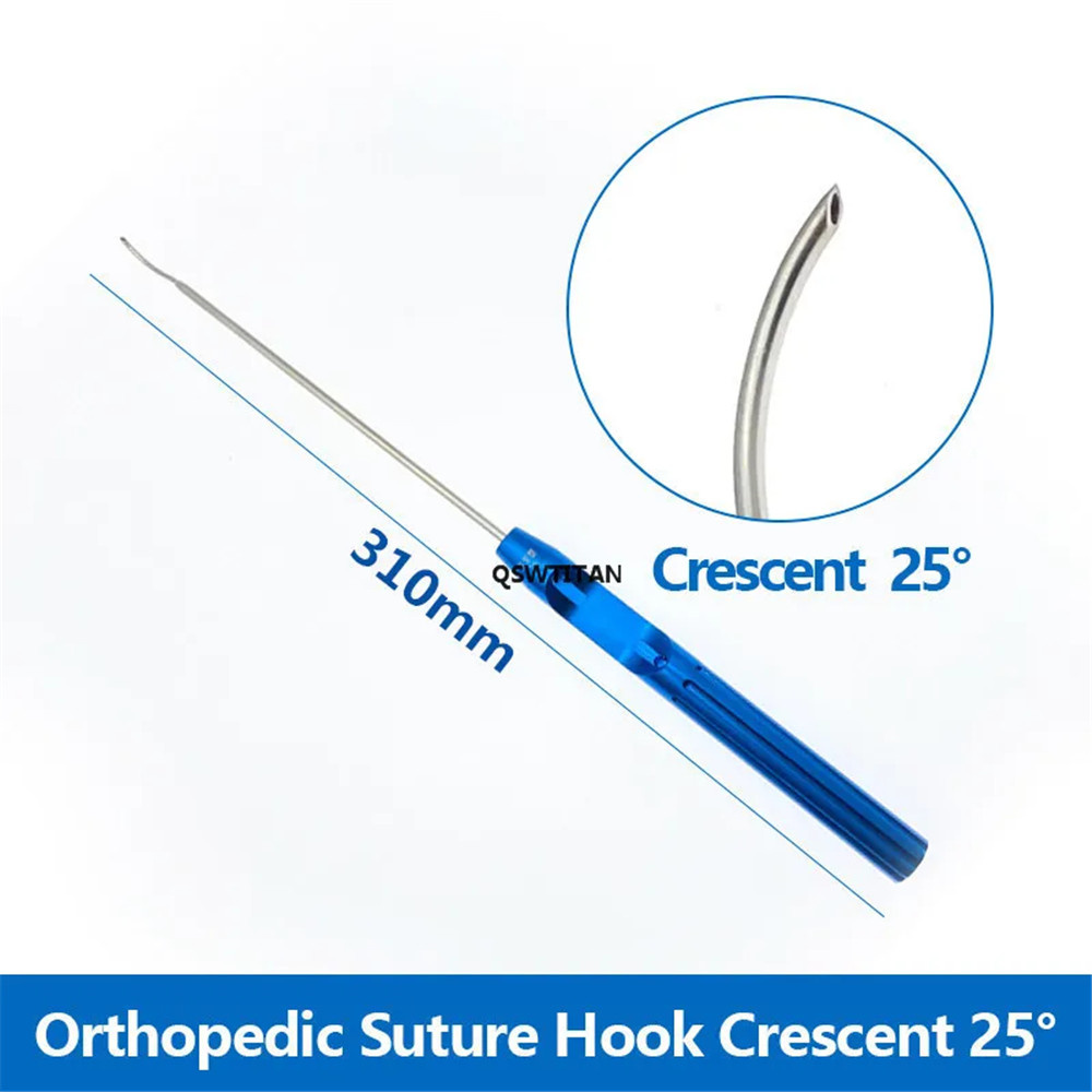 Crescent 25° Orthopedic Rotator Cuff Suture Hook