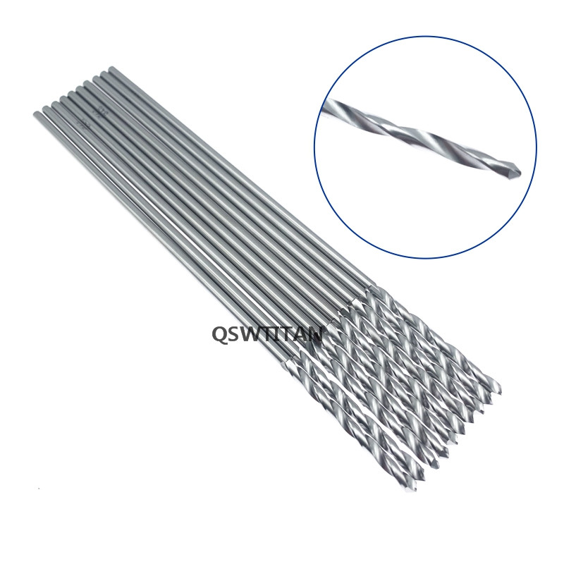 10PCS 150mm Drill Bits Stainless Steel Bone Drill Bits Veterinary Orthopedics Instrument