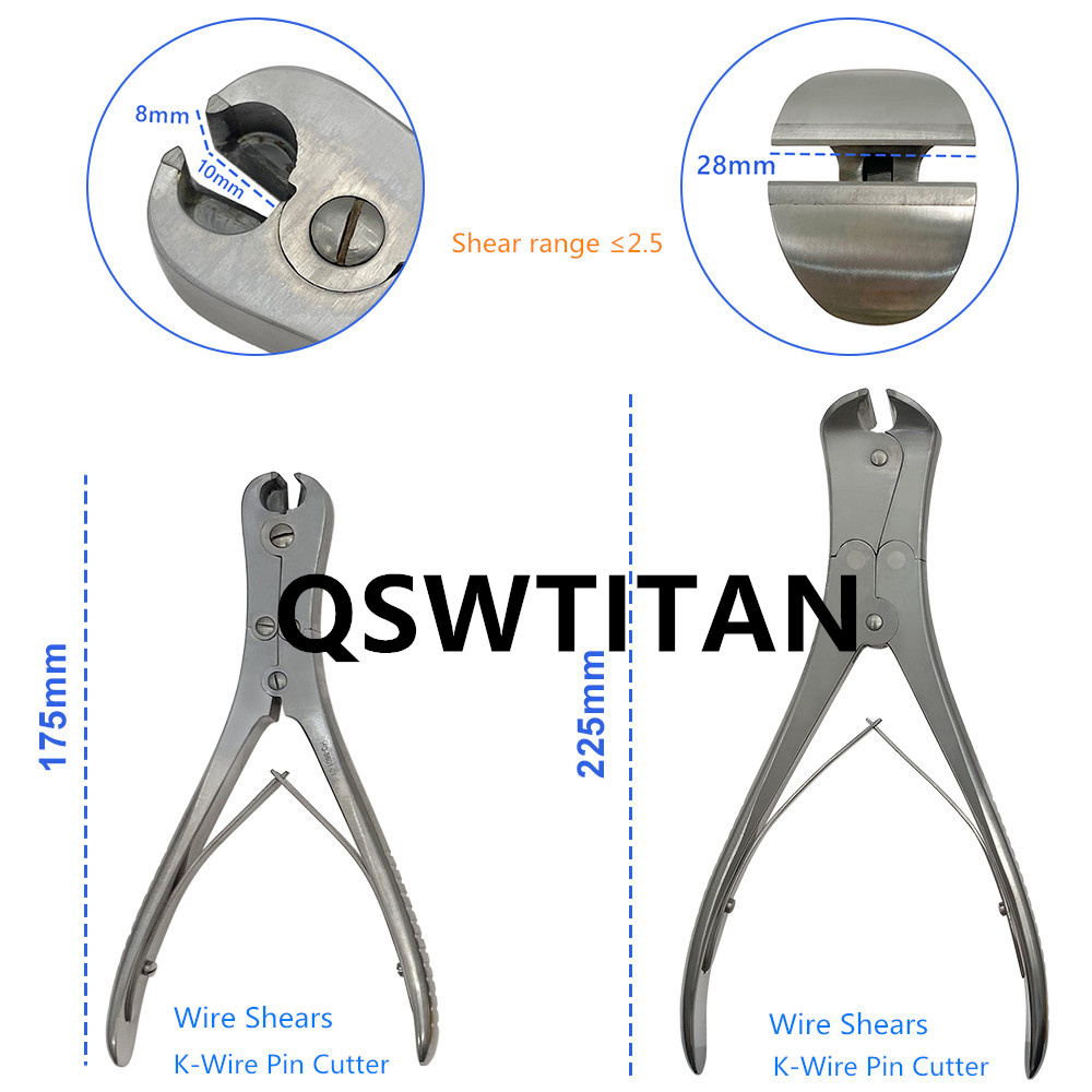 1pc Double Jointed  Wire Cutter Scissors Bevel Shears Bone Surgical Instruments Orthopedic Scissors