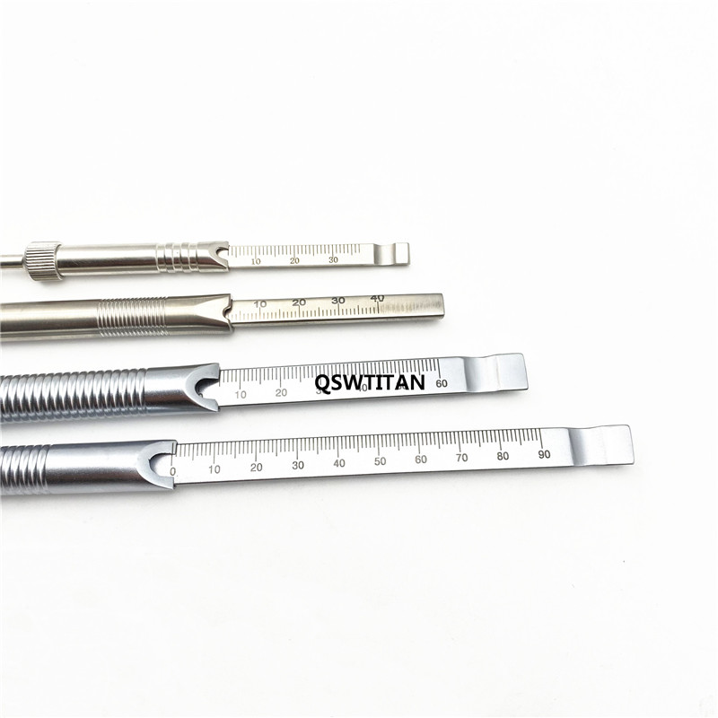 Stainless Steel Depth Gauge 0mm to 30mm /60mm/40mm/90mm Orthopedics Surgical Instruments
