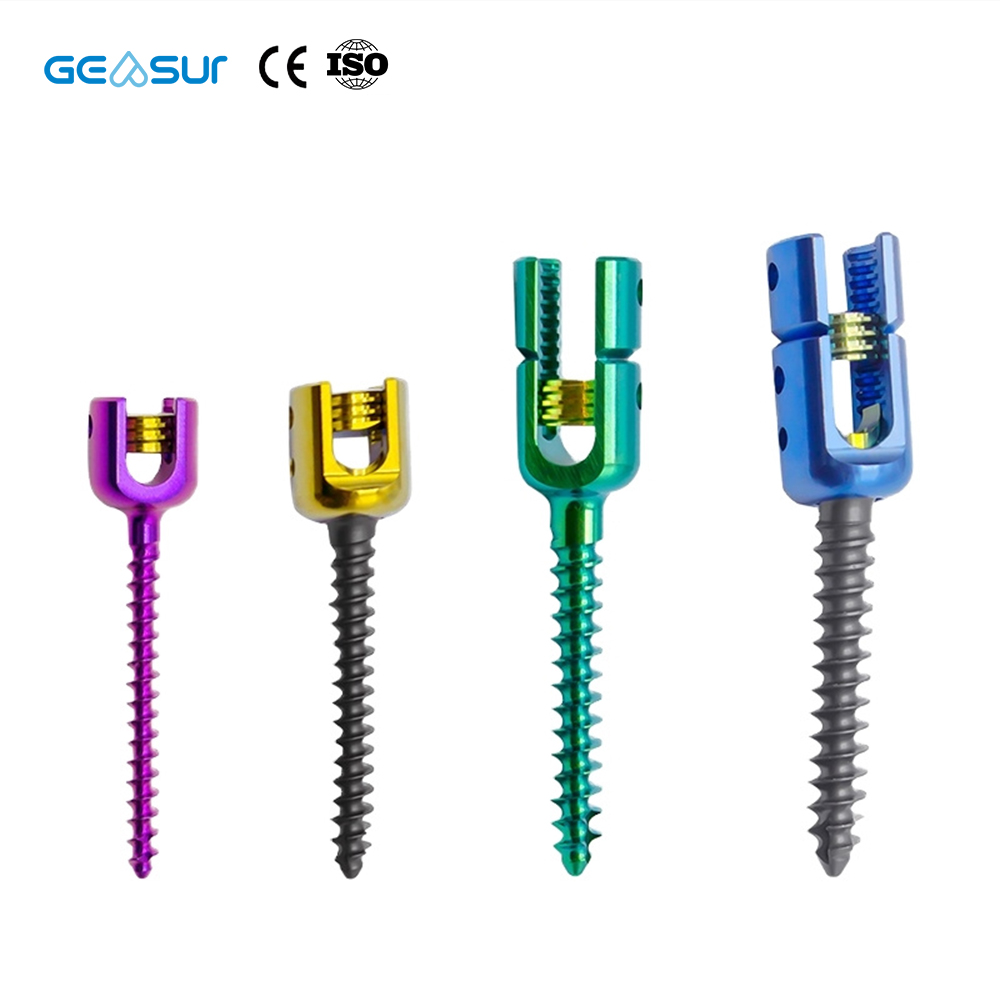 Geasure High-Strength Titanium Pedicle Screw-Class III Spinal Fixation Orthopedic Implant Hospital Use 1 Year Warranty Made