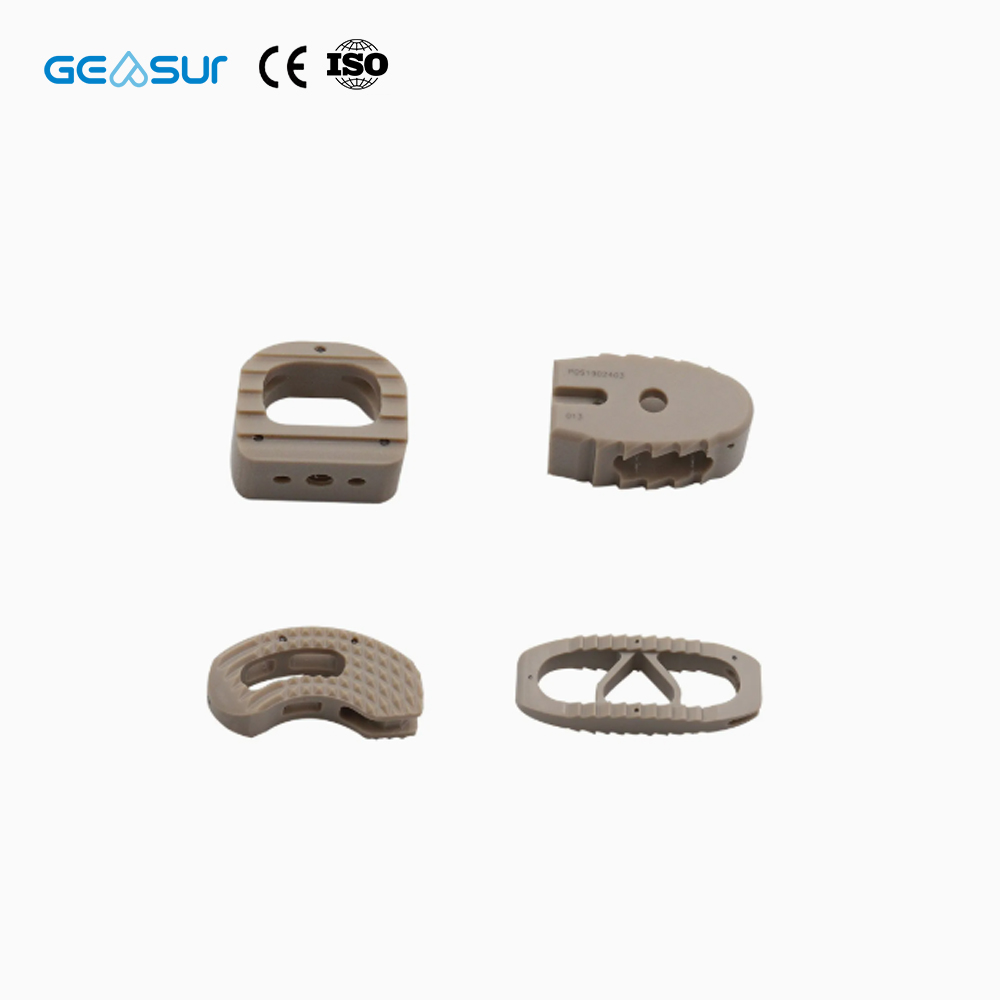 Geasure Best Price Titanium Coating Class III Surgical Instrument Set Orthopedic Implant PLIF Lumbar Interbody Fusion Peek Cage