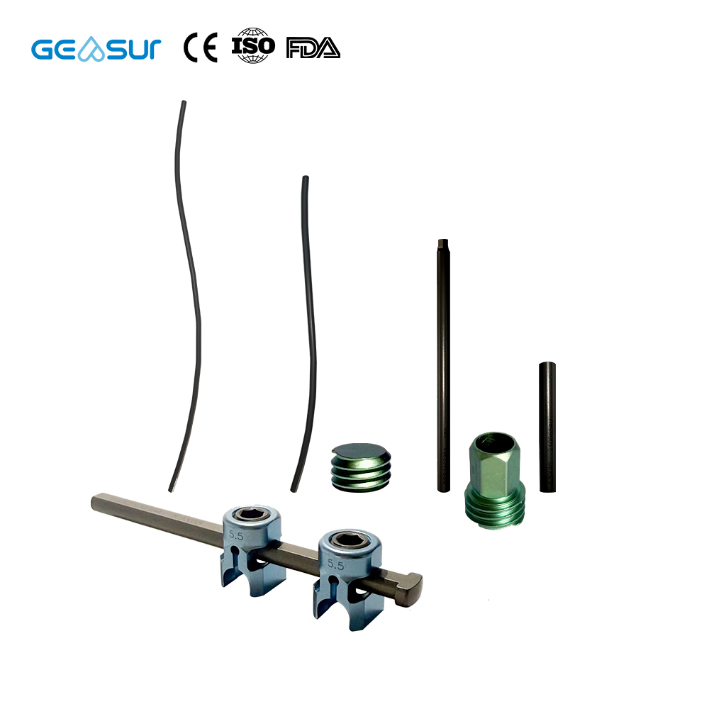 Polyaxial Pedicle Titanium Screw Implant Hospital Spine Interventional Material Class III Geasure Brand 1 Year Warranty