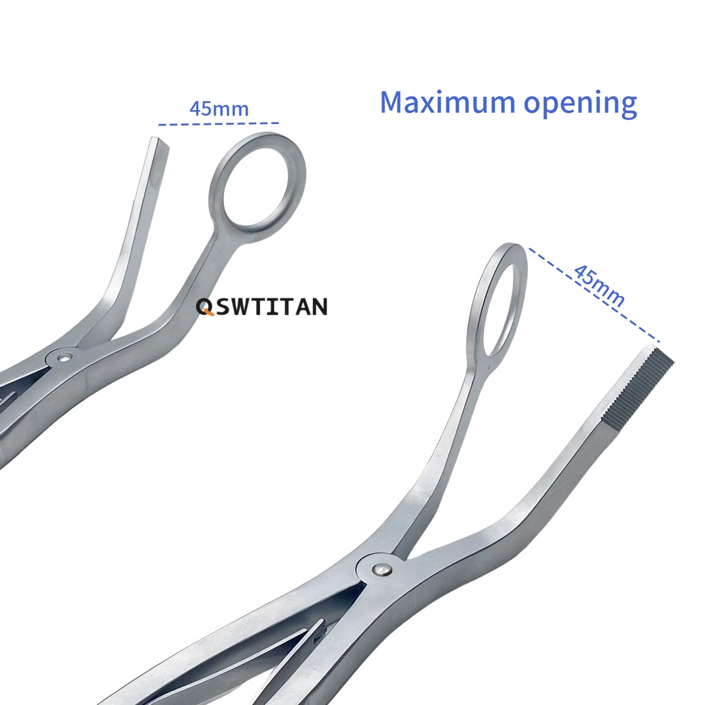QSWTITAN Knee Raiser Hip Retractor Shoulder Joint Retractor Forceps Left/Right Orthopedic Instruments Autoclaveable