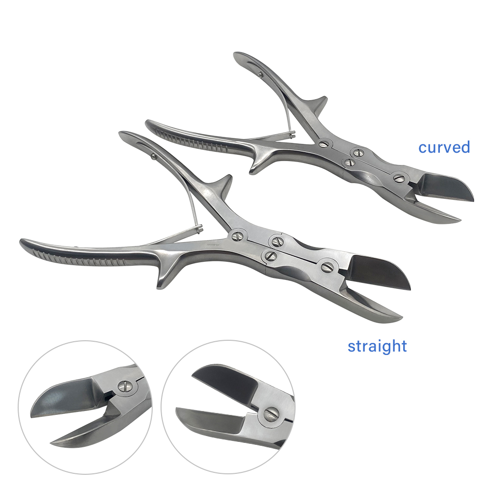 Medical Orthopedics Double Joint Bone Scissors Straight Curved Bone Cutter Scissors Orthopedics Surgery Instruments 1pcs