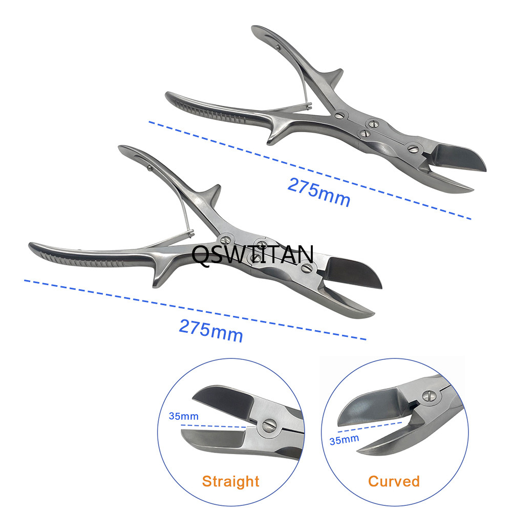 Medical Orthopedics Double Joint Bone Scissors Straight Curved Bone Cutter Scissors Orthopedics Surgery Instruments 1pcs