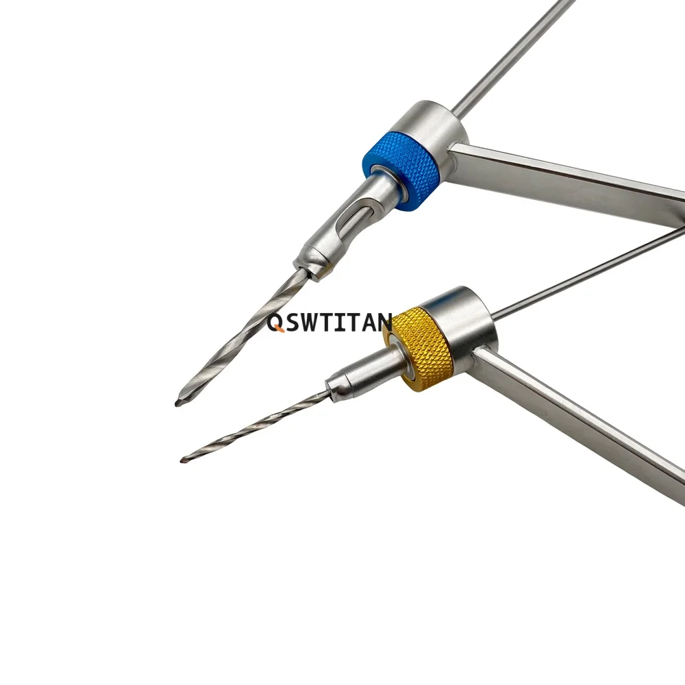 QSWTITAN  Universal Drill Guide Double Drill Sleeves 2.5mm/3.2mm Double Ended Veterinary Orthopedic Instrument
