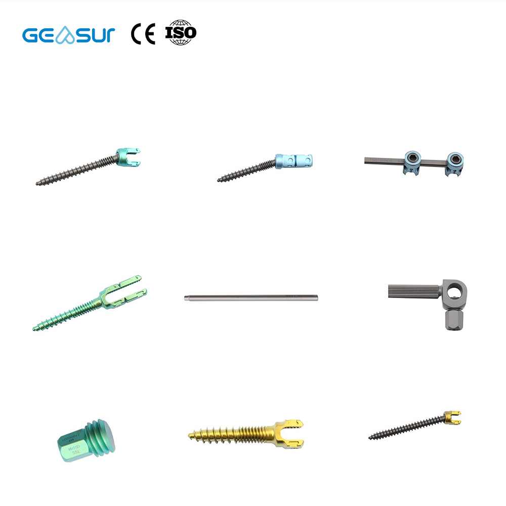 Geasure Straight Spine Titanium Rod-Pedicle Posterior Spinal Internal Fixation 5.5 System Spine Screw Class III Orthopedic