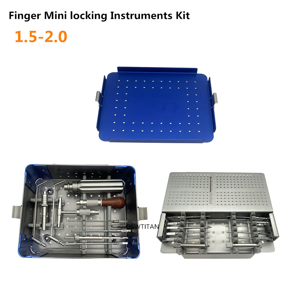 1.5mm 2.0mm Finger Palm Bone Trauma Locking Plate 2.5-2.7mm Instrument Set Orthopedic Instrument Set