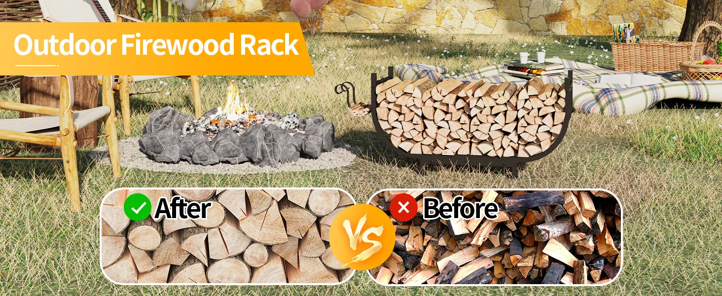 Firewood Rack Single Wire Panel