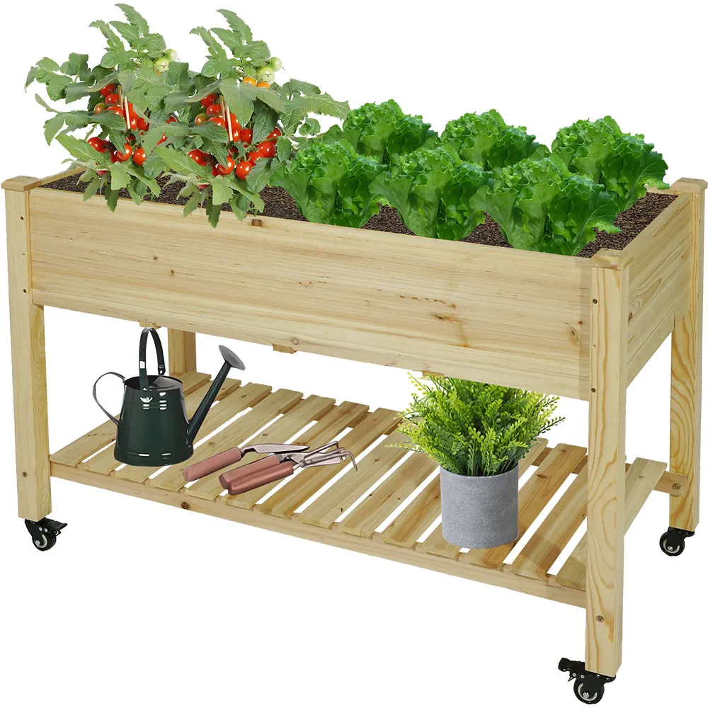 Wood Raised Garden Bed