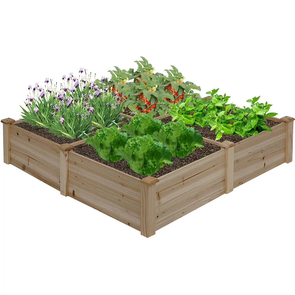 Wood Raised Garden Bed