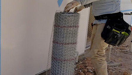 stucco wire mesh with paper