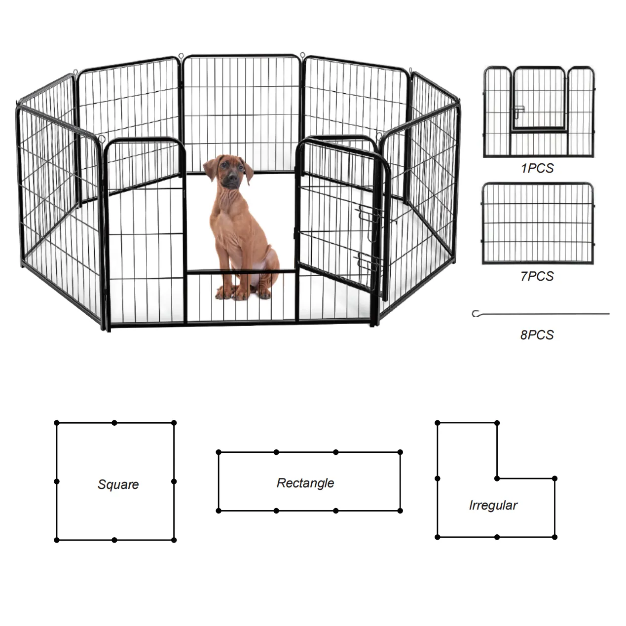 Foldable heavy puppy exercise pen