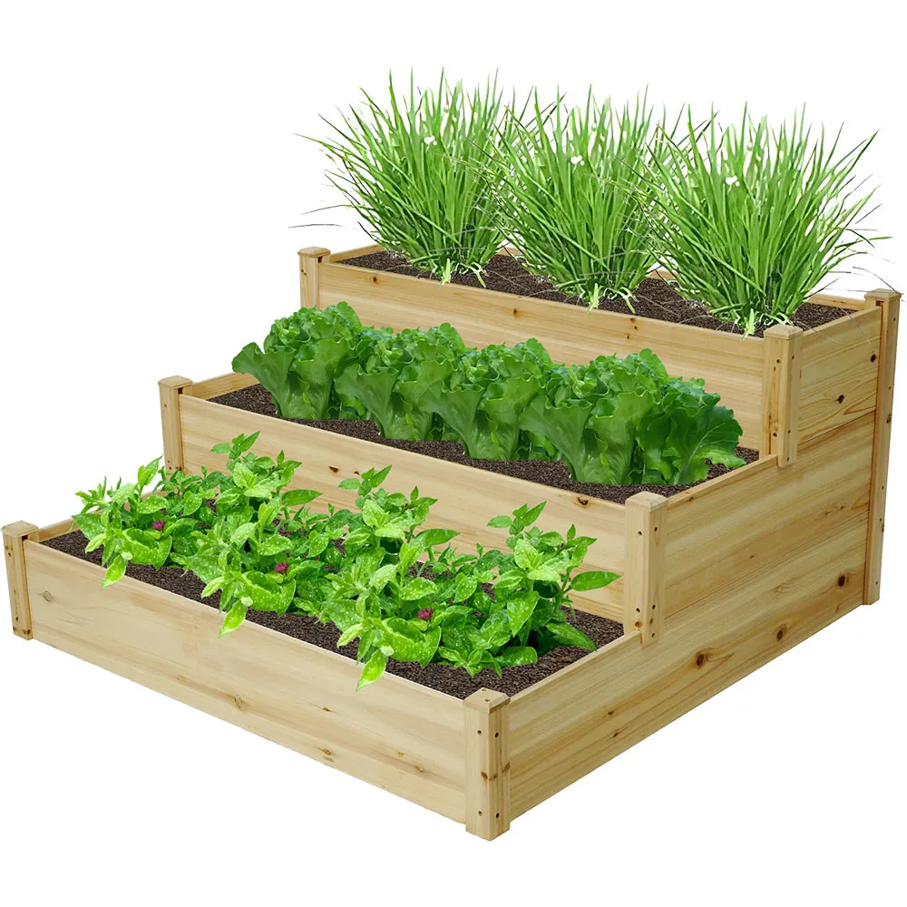 Wood Raised Garden Bed