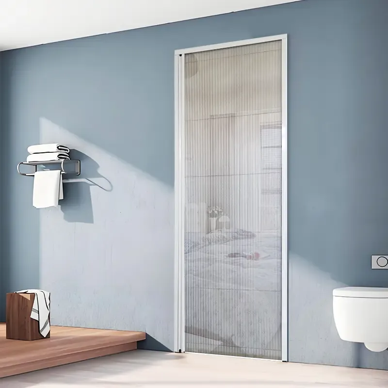Low Bottom Rail Pleated Screen Door
