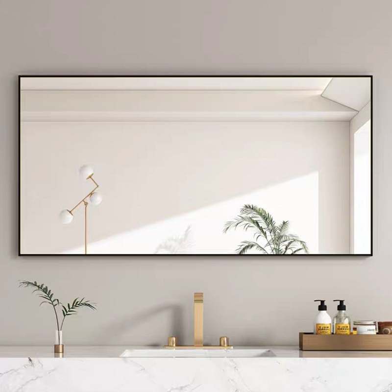 Biometric Recognition Square Bathroom Mirror with Circadian Rhythm Lighting