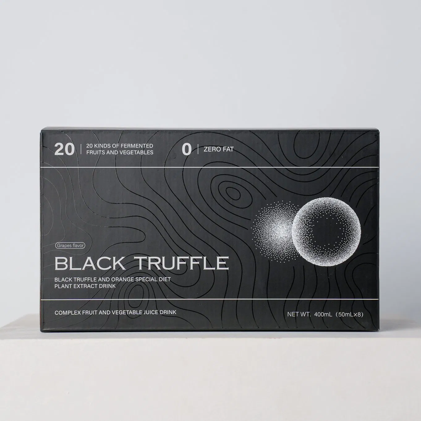 High End Black Truffle and Oil Orange Enzyme Drink Balances Microbiome Promotes Fat Oxidation