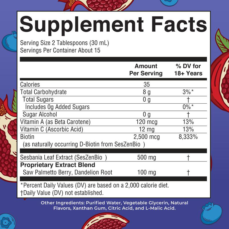 Premium Hair Growth Vitamin Drops for Thicker, Lustrous Hair