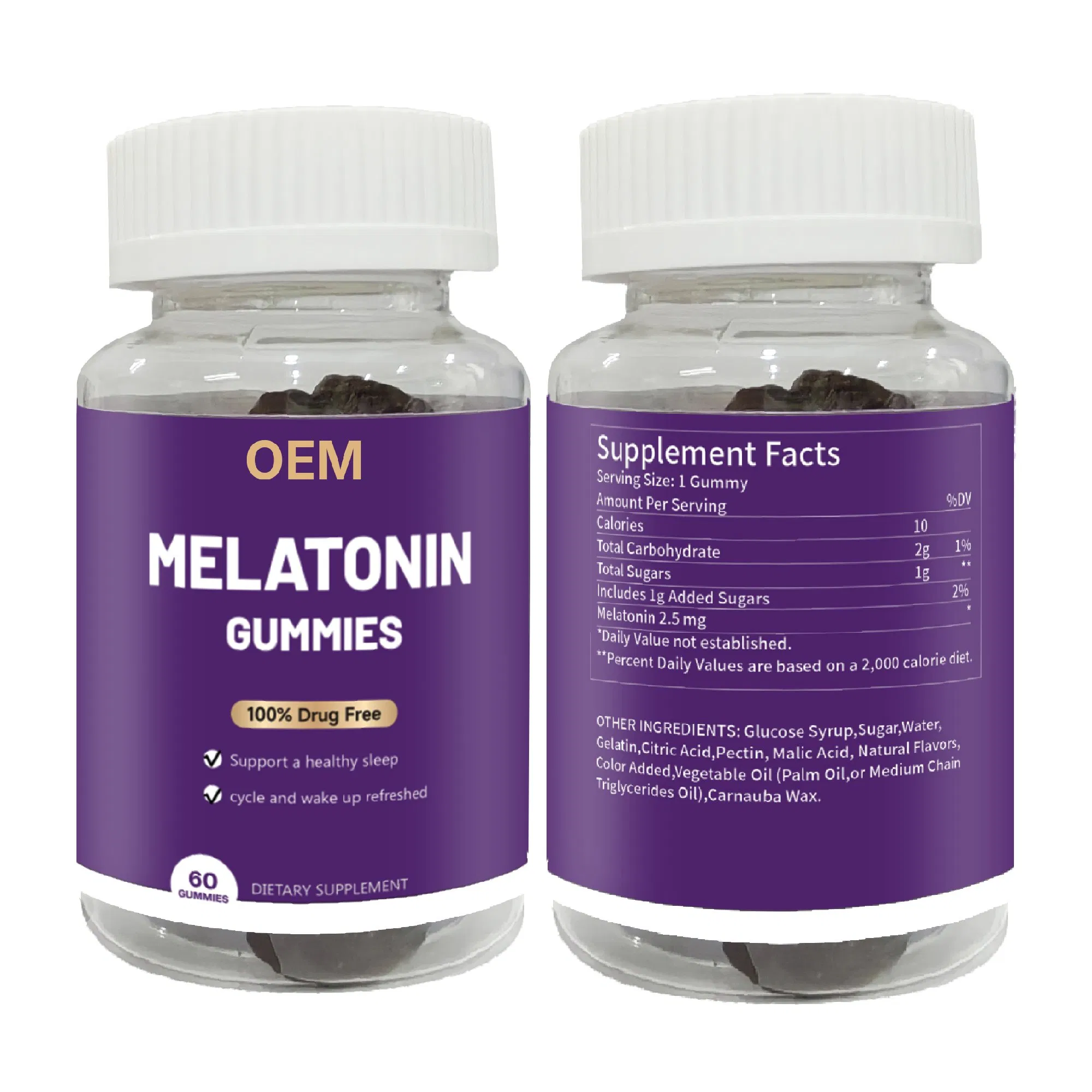 OEM Melatonin Capsules Gummies Reduce Sleep Onset Time Improve Sleep Quality Regulate Circadian Rhythm